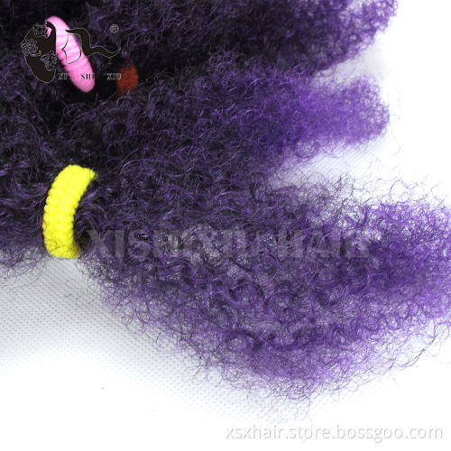 afro Kinky Bulk Synthetic twist marley braiding pre twisted synthetic hair extension for crochet braids